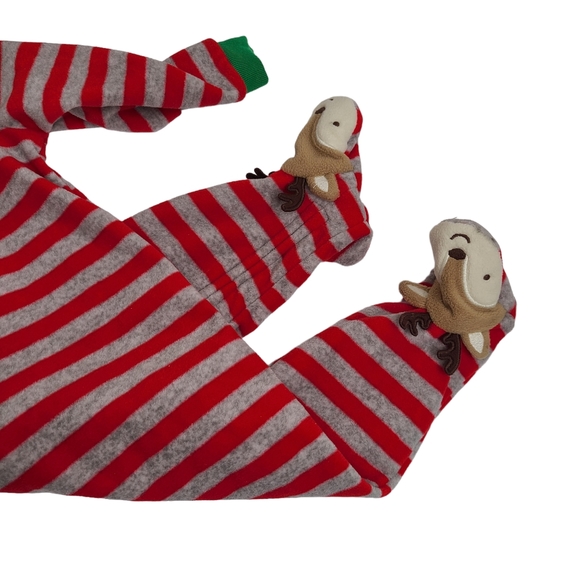 Just One You by Carter's Christmas Reindeer One Piece Sleep Playsuit NWT Size 6M - Picture 9 of 10